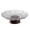 Clear Gray, variant on bestolf Clear Fruit Bowl with Wooden Base Modern Serving Tray for Living Room Coffee Table Kitchen Petal Hammer Pattern Snack Tray (Clear White )