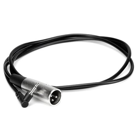 5' Right-angle 3.5 mm TS to XLR3M Microphone Cable
