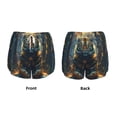 thumbnail image 3 of KLL Forest Meditating Tiger Pattern Shorts Women,Athletic Shorts High Waisted Running Shorts Pocket Sporty Short Gym Elastic Workout Shorts-Medium, 3 of 7