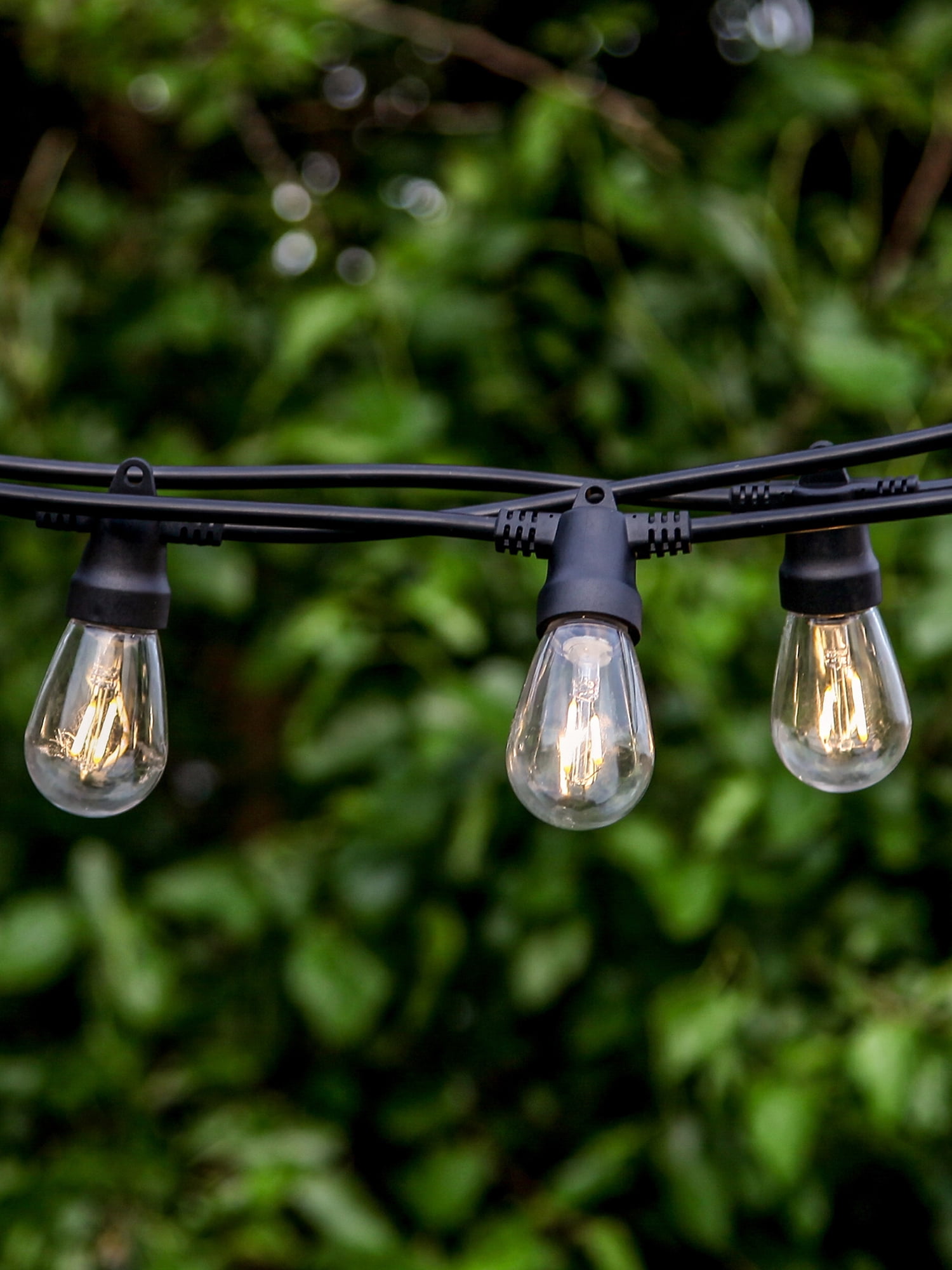 Brightech Ambience Pro Solar Powered LED Outdoor String Lights 27 ft, Waterproof Shatterproof 1W Edison Bulbs with Remote Control for Patio, Porch, Backyard, 3000K Neutral White