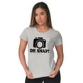thumbnail image 4 of Oh Snap Shot Photography Photographer Womens Fitted Plus Size Graphic Tee Brisco Brands 3X, 4 of 5