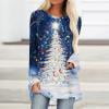thumbnail image 2 of asdoklhq Crewneck Sweatshirts Women Casual Long Sleeve Round Neck Pullover Loose Blouse Ethnic Style Printed ShirtsTops Multicolor S, 2 of 6