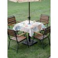thumbnail image 4 of Outdoor Tablecloth with Umbrella Hole for Patio/Picnic/Party/Camping, Botanical Leaves Waterproof Table Cloth Square Cover Washable, Pink Gray Blue Leaf Branches Boho (54"x 54"), 4 of 9