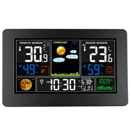 

Weather Station with Outdoor Sensor Household Weather Center with Color Display Temperature Humidity Measurement