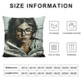 thumbnail image 5 of PRATYUS Book Lover Reading Books Club Librarian Black Glasses Go Away I'm Reading Throw Pillow Case Home Decorative Cushion Cover for Sofa Couch Bedding 18x18in, 5 of 5