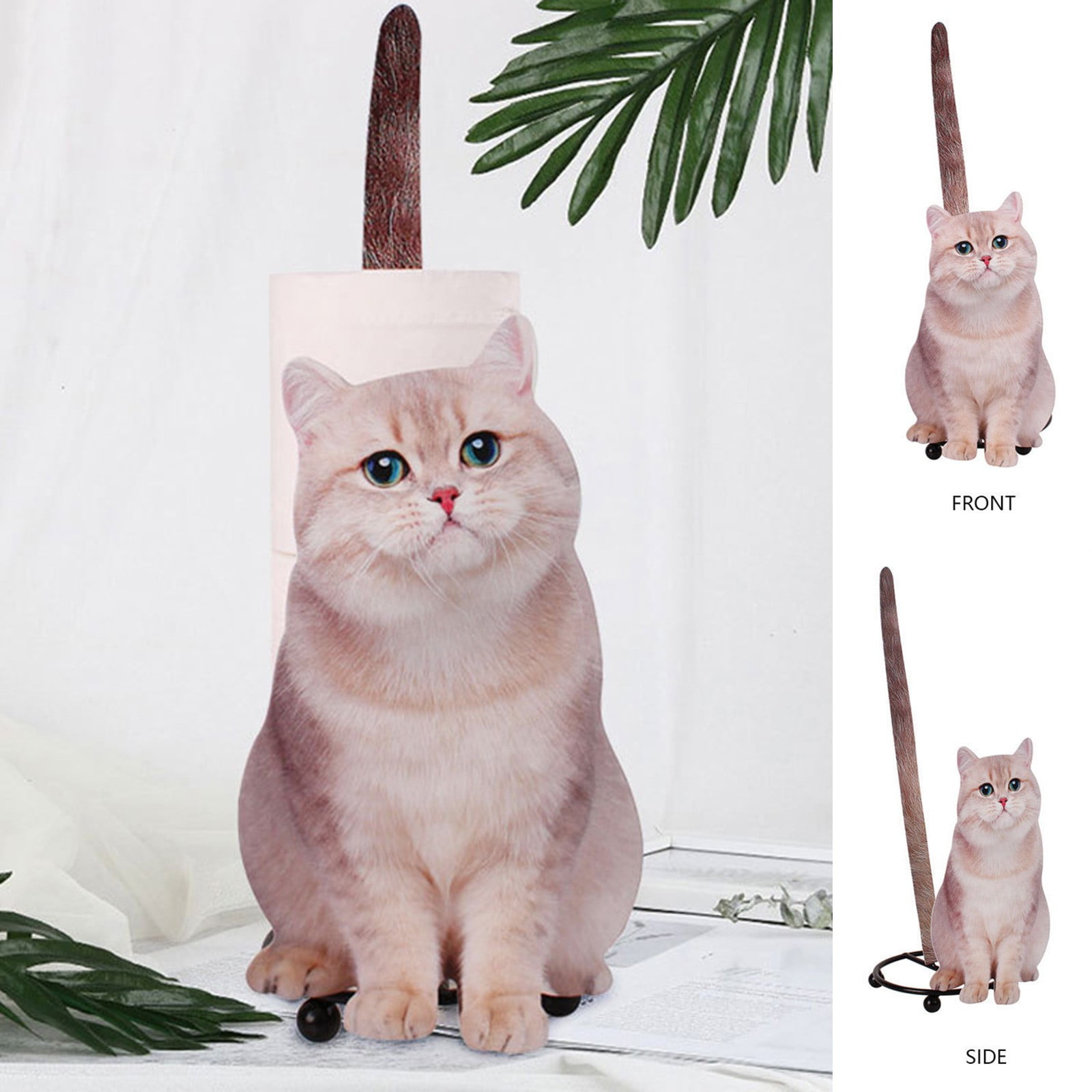 Cat Shape Paper Towel Holder Super Cute Cat Themed for Decorate Your Workspace, Cat Design Paper Towel Holder Stand for Kitchen Toilet Modern Countertop