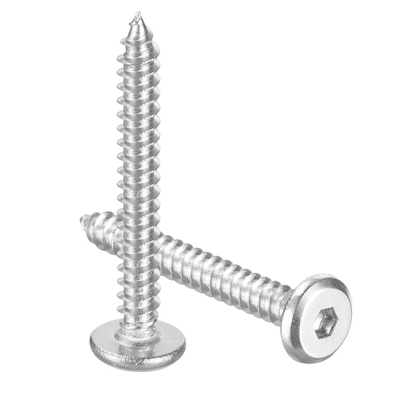 M3 x 25mm (25 Pack) 304 Stainless Steel Flat Round Socket Head Wood Screws