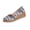 Gray, variant on Women Wedge Pumps Abstract Brick Print Fabric Espadrille Sole Slip On Closed Toe Plus Size Shoes Spring Summer Beach Casual,Blue