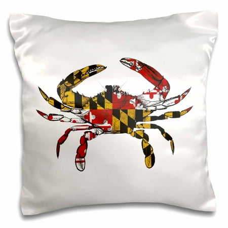 - 3dRose Maryland Crab Flag., Pillow Case, 16 by 16-inch