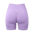 thumbnail image 5 of OSOLU Womens Workout Seamless Scrunch Lifting Shorts High Waist Gym Yoga Shorts Sports Soft Tummy Control Workout Athletic Gym Bottoms Purple L, 5 of 5