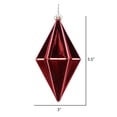 thumbnail image 2 of Vickerman MC212103D 5.5 in. Shiny Finial Ornament, Red - 4 per Bag, 2 of 2