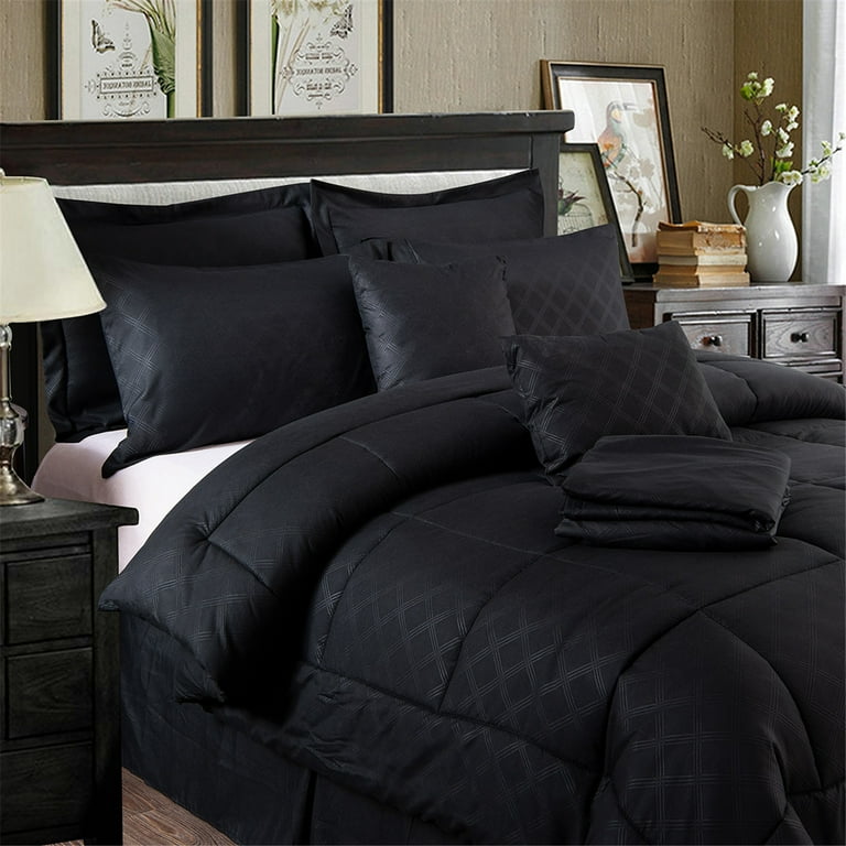 Black king size bed in a bag deals