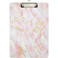 thumbnail image 2 of FMSHPON PinkGold Marble Clipboard Hardboard Wood Nursing Clip Board and Pull for Standard A4 Letter 13x9 inches, 2 of 8