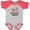 Heather and Red, variant on Inktastic Beach Vacation Florida California Boys or Girls Baby Bodysuit