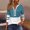 Navy plus size v neck tops a1, variant on thefmos Women Plus Size V Neck 3/4 Sleeve Zipper Color Block Pullover Tops for Fall Winter Cute Trendy Casual Basic Tshirt Solid Comfy Blouses Everyday Business Work Clothes, White 2XL