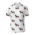thumbnail image 2 of Daiia Dachshund On A Skateboard Pattern Men’s Polo Shirts,Solid Deck Shirt,Classic Fit, Breathable Cotton Polo for Casual and Sport Wear-4X-Large, 2 of 7