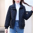 thumbnail image 2 of Jinhomg Womens Winter Puffer Coat Plus Size Full-Zip Puffer Jacket Lightweight Warm Long Sleeve Down Coats with Pockets Black XXXL, 2 of 6