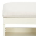 thumbnail image 5 of SAFAVIEH Cricket Open Shelf Bench with Cushion, Cream, 5 of 11