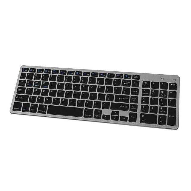 lionlar -Clavier Sans Fil Bluetooth Mince pour Windows iOS Android PC Portables Noir Noir D