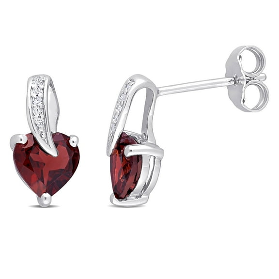 Everly Women's Garnet Sterling Silver Earrings