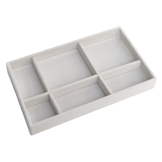 Maytalsory Multipurpose Jewelry Tray Organizer Container for Rings Chains of flocking cloth,the F Cufflinks Style