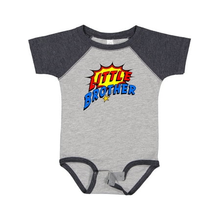 

Inktastic Little Brother Superhero Gift Baby Boy Bodysuit