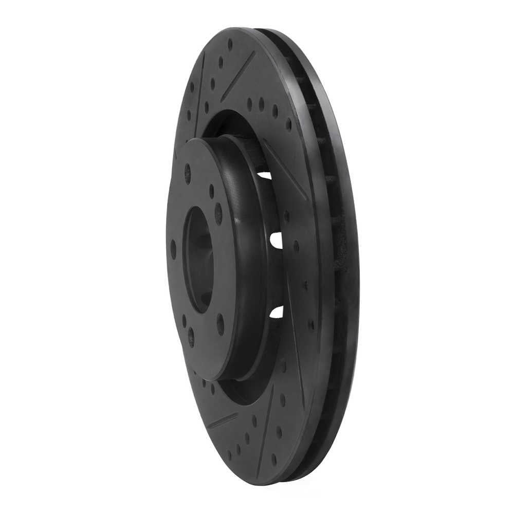 Dynamic Friction Company 633-72061L DFC Brake Rotor - Drilled And Slotted - Black