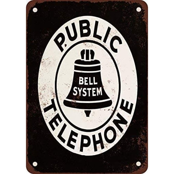 Kexle Bell System Public Telephone Vintage Look Reproduction Metal Tin Sign 8X12 Inches