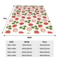 thumbnail image 3 of Fuzoiu Strawberries And Leaf Print Ultra-Soft Micro Fleece Blanket,All Seasons Flannel Throw, Lightweight Blanket for Bed, Sofa, Couch, Movie Night, Camping, and Travel-50"x40", 3 of 7