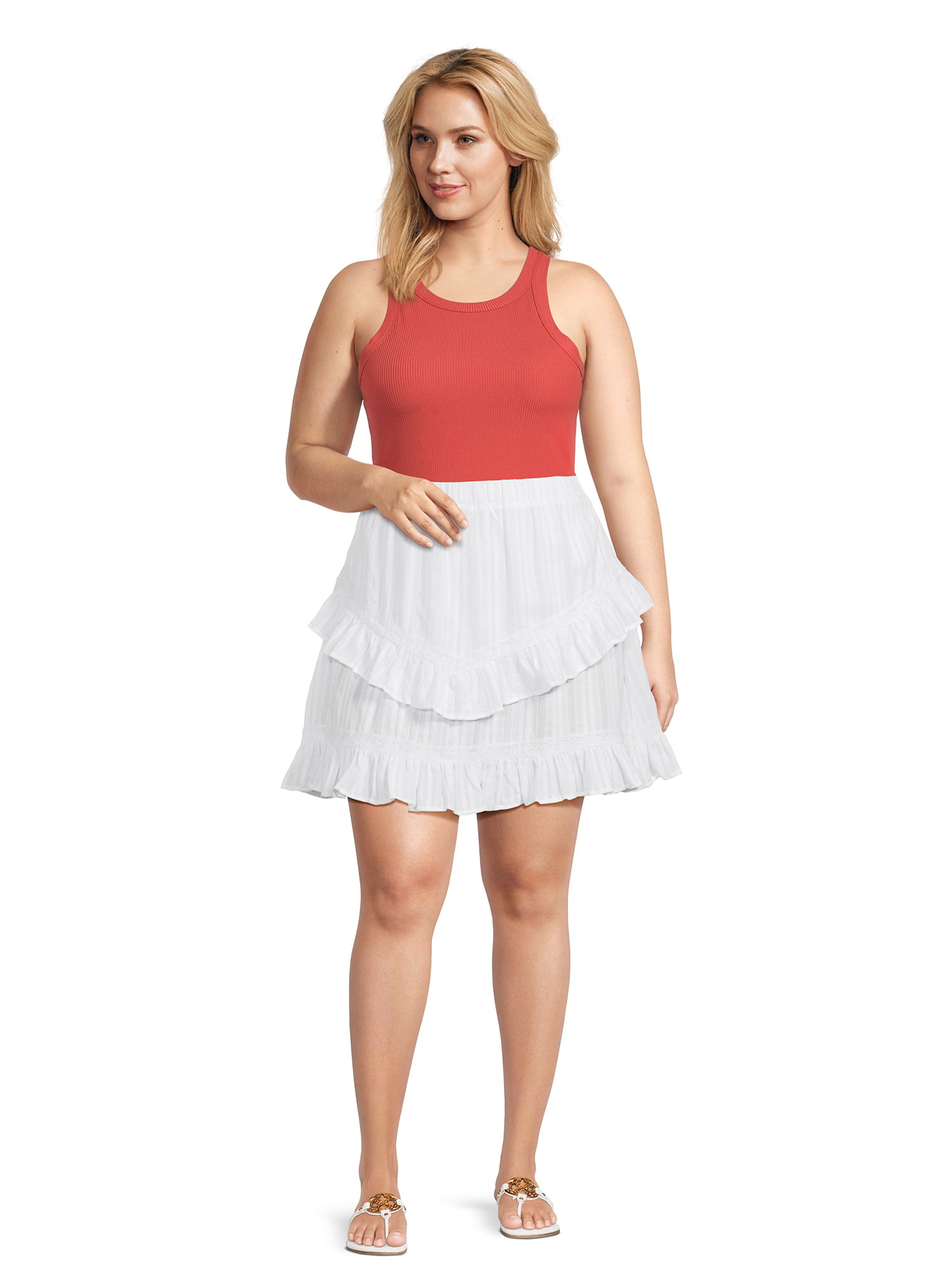 Mixed Stripes Tiered Mini Skirt - Women - Ready-to-Wear