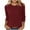 Red, variant on Ribbed Sweaters Tops Women Lightweight 3/4 Length Sleeve Pullover Tunic Tops Winter Warm Knit Solid Color Crew Neck Sweatshirt