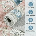 thumbnail image 3 of 6'x9' Area Rugs for Living Room Washable, Pink Vintage Boho Non Slip Rug- Persian Oriental Traditional Farmhouse Carpet for Bedrooms Dining Room, Living Room, Home Office., 3 of 11