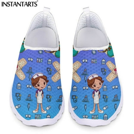 

New Fashion Flat Shoes for Women Medical Paramedic Nurse Light Slip-on Mesh Sneakers for Female Casual Beach Loafers