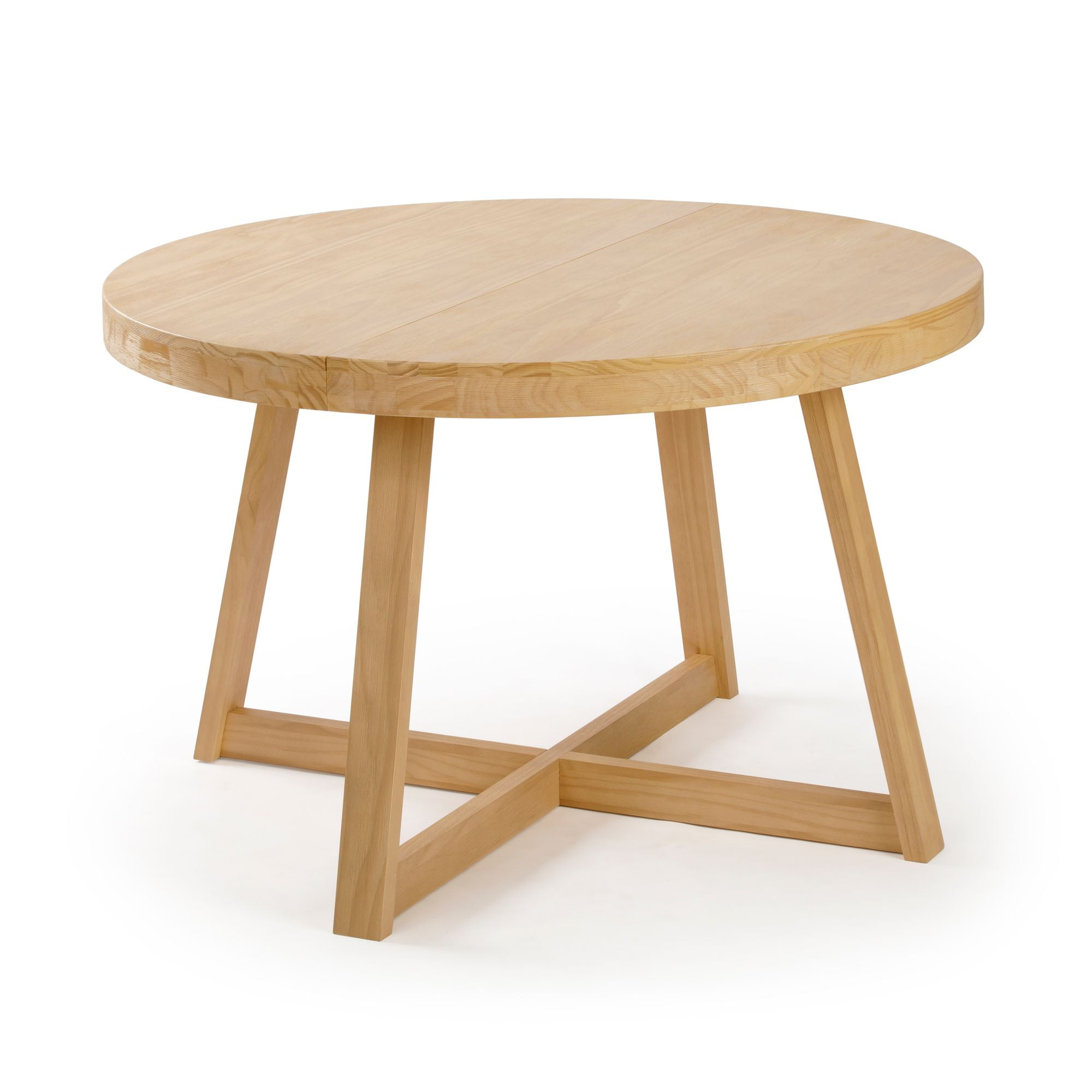 Plank+Beam Round Dining Table, 47" Solid Wood Kitchen Table, Farmhouse Table for 4