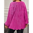 thumbnail image 2 of Cogild Plus Sweaters for Womens Plus Long Sleeves Shirts for Womesn Plus Size Shirts for Women's Long Sleeve Flowing Shirt with Elegant Pleats for Formal Casual Wear, 2 of 4