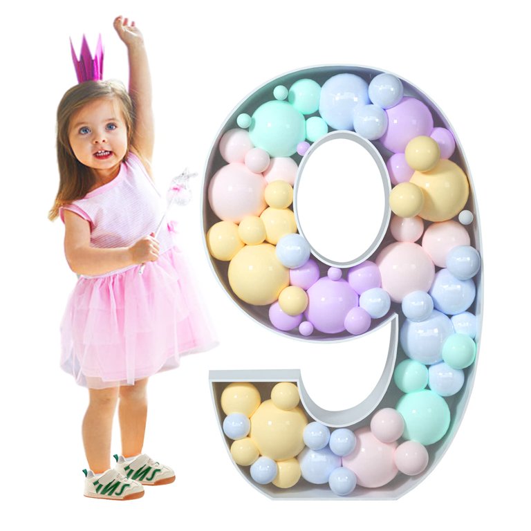 3ft Mosaic Numbers for Balloons Frame Light Up Large Cardboard Numbers  Marque