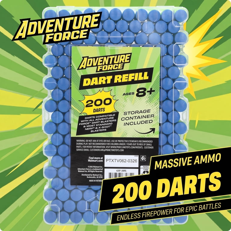 Foam Dart Refill Pack, 200 Count with Carrying Case photo 3