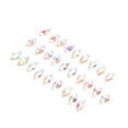 thumbnail image 1 of Spptty Flatback Rhinestones,Rhinestone For Crafts,28pcs Flatback Rhinestones Exquisite Decorative Plastic Gems With Holes For Clothes Decoration DIY Craft Phone Case, 1 of 8