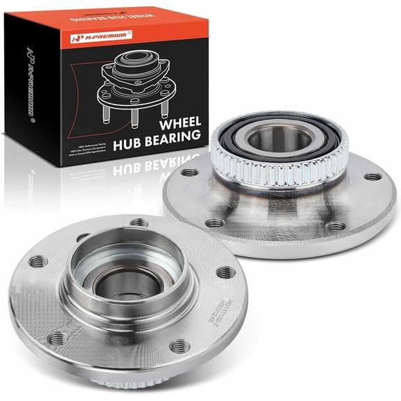 A-Premium Wheel Hub and Bearing Assembly Replacement for BMW E36 E46 318i 323i 325i 328i 328Ci 330i 525i 530i RWD Only Front Driver and Passenger Side Fits select: 2000-2001 BMW Z3, 2007-2008 BMW Z4