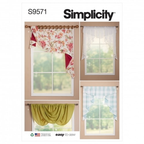 Simplicity Sewing Pattern 9571 Curtains OS (One Size Only)