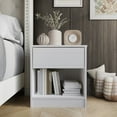 thumbnail image 2 of CraftPorch  Simple Clean-Lines One Drawer Nightstand White, 2 of 5