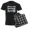 thumbnail image 6 of CafePress - Better Half Couples Men's Dark Pajamas - Men's Dark Loose Fit Cotton Pajama Set, 6 of 7
