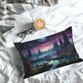 thumbnail image 5 of Naloa Fantasy Landscape Starry Night Pillow Covers, Throw Pillow Case Cushion Covers,Cushion for Bedroom,Couch,Home-14"x20", 5 of 6