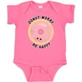 thumbnail image 3 of Inktastic Donut Worry Be Happy Pink Sprinkle Donut` Boys or Girls Baby Bodysuit, 3 of 5