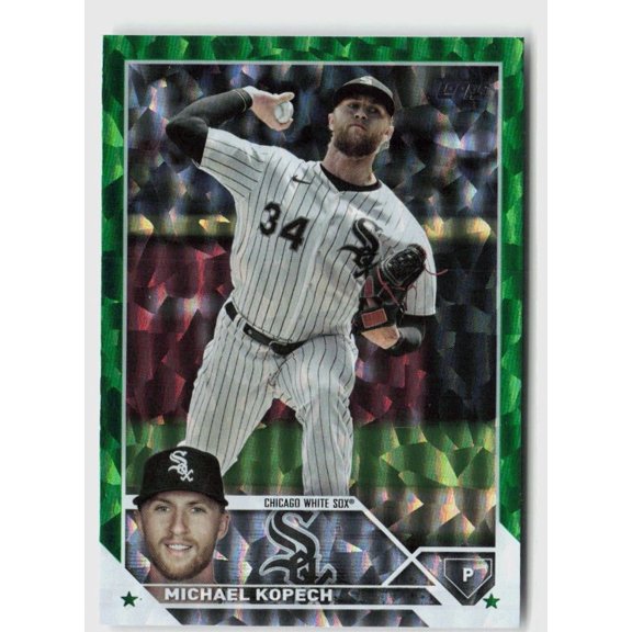 Collectible 2023 Topps Series Two Green Ice #585 Michael Kopech Baseball Card Chicago White Sox Chicago White Sox MLB Baseball Trading Card