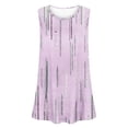 thumbnail image 5 of Débardeurs Grande Taille pour Femmes, Nouveaux Débardeurs Tendance Sans Manches, Col Rond, Blouse Imprimée Décontractée Été 2025, Débardeurs Athlétiques pour Femmes Violet 3TG, 5 of 5