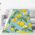 thumbnail image 1 of Balery Lemon Manta de Felpa Suave y Acogedora – Cobija de Franela Aterciopelada para Cama, Lavable y Cálida para Sofá, Mascotas, Transpirable-50"x40", 1 of 7
