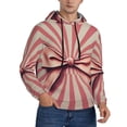 thumbnail image 2 of Pofeuu Retro Bow Print Mens Casual Hooded Collar Drawstring Hoodies Pullover Sweatshirts Casual Long Sleeve Shirts-XX-Large, 2 of 7