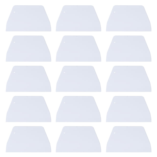 ColoMX 20 piezas de plástico raspador de masa crema de afeitar de látigo corte raspador placa herramienta de pastelería espátula de cocina flexible multipropósito (blanco)