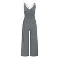 thumbnail image 6 of Utoimkio Baggy Tank Jumpsuits for Women Summer Bib Overalls Plus Size Sleeveless Rompers Playsuits with Pockets, 6 of 9